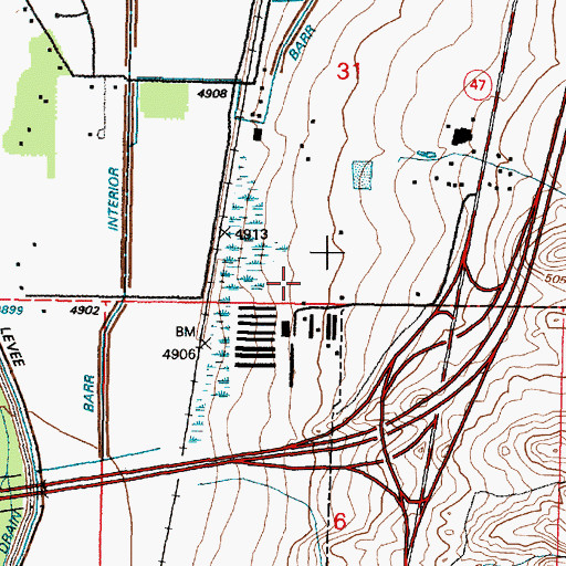 Topographic Map of Egg Farm Test Water Well, NM