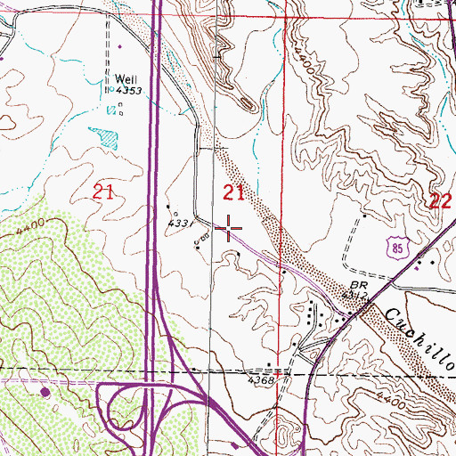 Topographic Map of RG 23251 Water Well, NM
