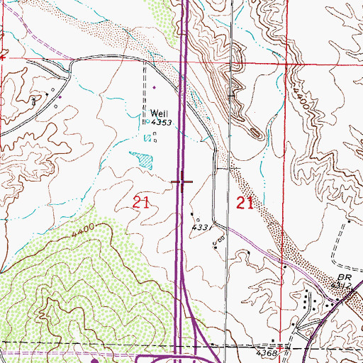 Topographic Map of Hawk Water Well, NM