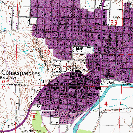Topographic Map of Lots 14 and 15 Water Well, NM