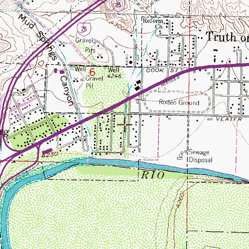 Topographic Map of HS 19 Water Well, NM