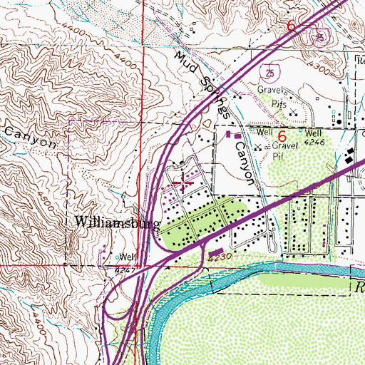 Topographic Map of Hot Spring 4 Water Well, NM