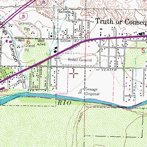 Topographic Map of HS 25 Water Well, NM