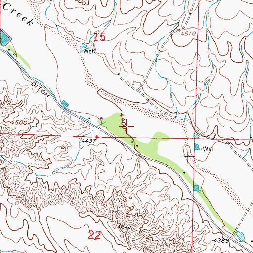 Topographic Map of HS 173 Water Well, NM