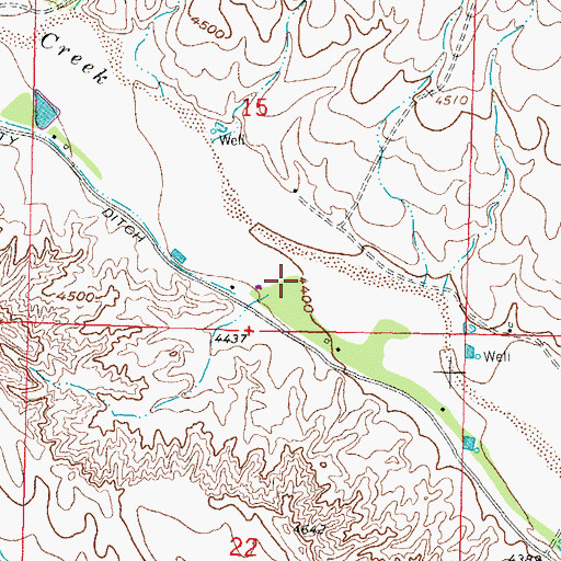 Topographic Map of HS 148 Water Well, NM