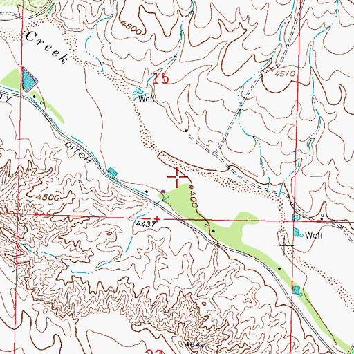 Topographic Map of HS 198 Water Well, NM
