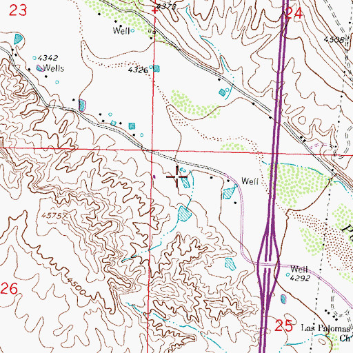 Topographic Map of HS 235 Water Well, NM