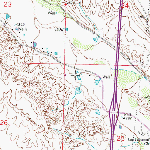 Topographic Map of HS 108 Water Well, NM