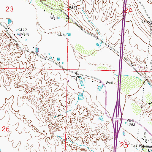 Topographic Map of HS 93 Water Well, NM