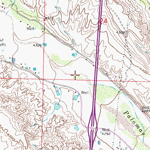 Topographic Map of HS 84 Water Well, NM