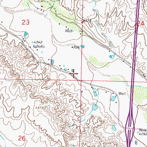 Topographic Map of Hs 135 Water Well, NM