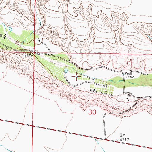 Topographic Map of LA 74 Water Well, NM