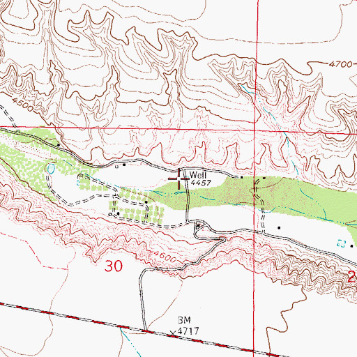 Topographic Map of 10076 Water Well, NM