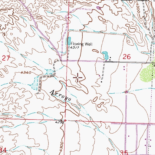 Topographic Map of 3 LRG-76 Water Well, NM