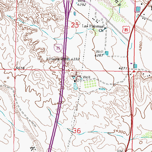 Topographic Map of HS 140-S Water Well, NM