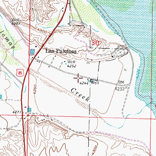 Topographic Map of HS 70 Water Well, NM
