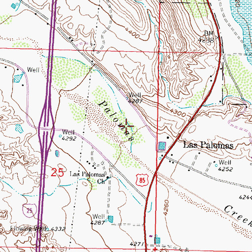 Topographic Map of HS 147 Water Well, NM