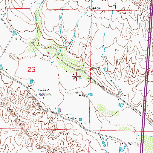 Topographic Map of HS 101 Water Well, NM