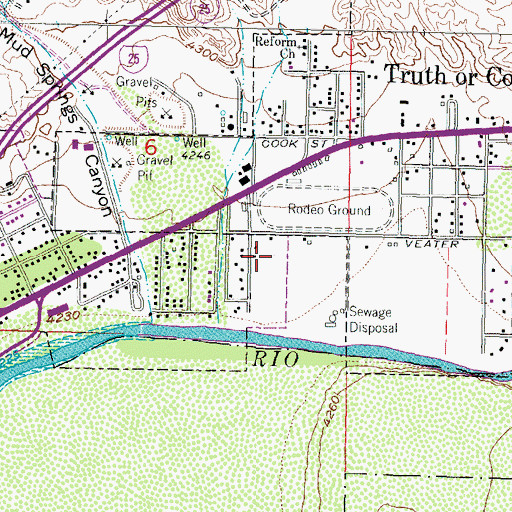 Topographic Map of HS 40 Water Well, NM