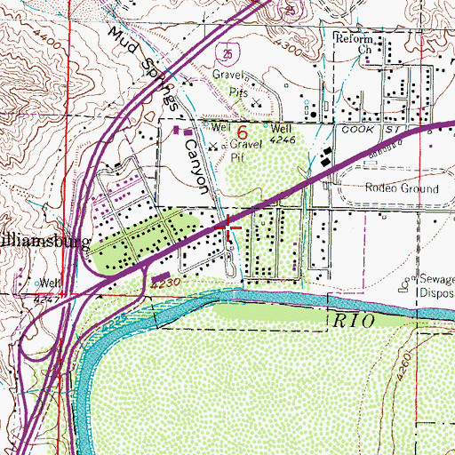 Topographic Map of HS 125 Water Well, NM