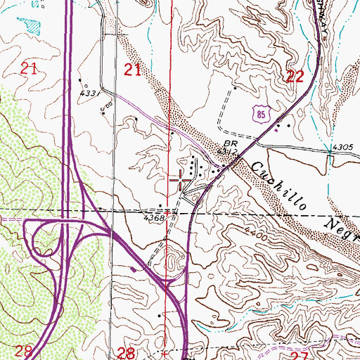 Topographic Map of RG 4097 Water Well, NM