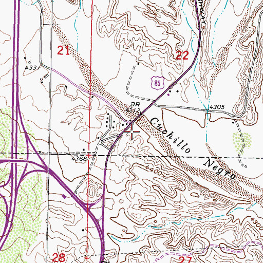 Topographic Map of RG 4822 Water Well, NM