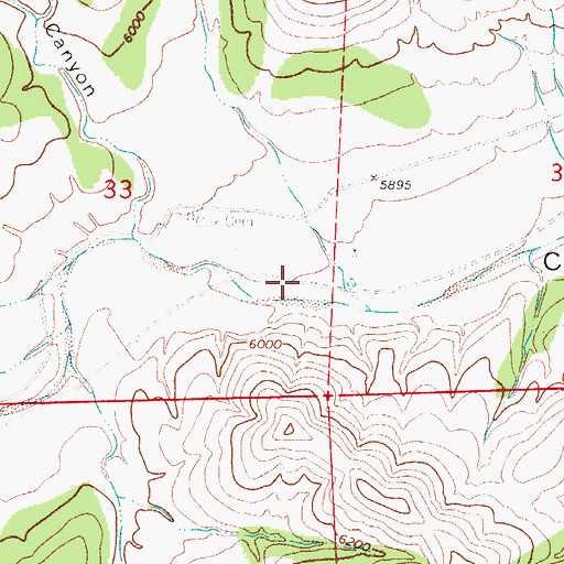 Topographic Map of 10650 Water Well, NM