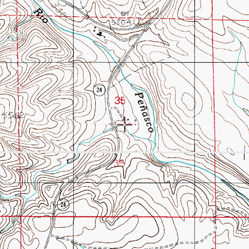 Topographic Map of 06287 Water Well, NM