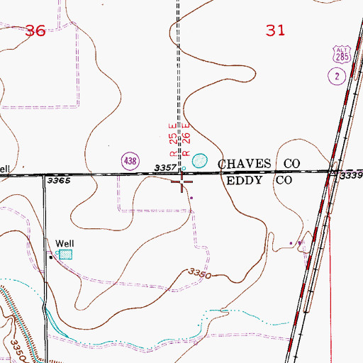 Topographic Map of 13572 Water Well, NM