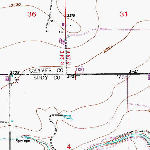 Topographic Map of 13556 Water Well, NM