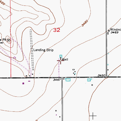 Topographic Map of 13560 Water Well, NM