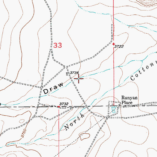 Topographic Map of 10307 Water Well, NM