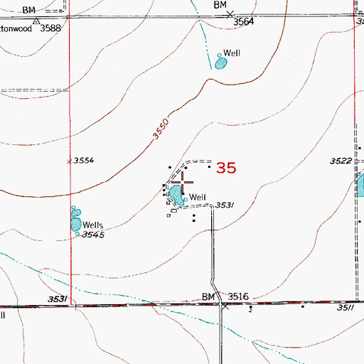 Topographic Map of 05323 Water Well, NM