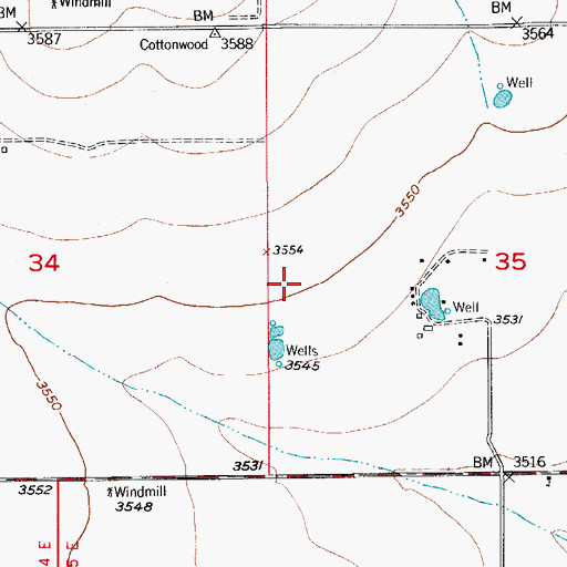 Topographic Map of 325812 Water Well, NM