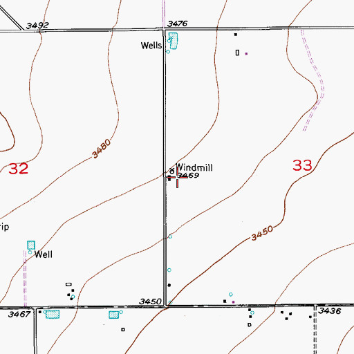 Topographic Map of 13563 Water Well, NM