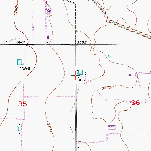 Topographic Map of 10925 Water Well, NM