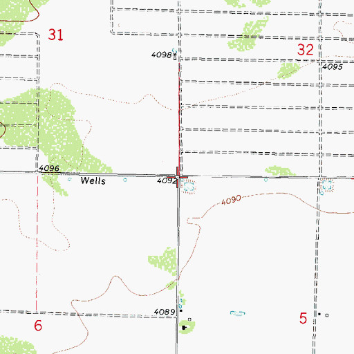 Topographic Map of 10259 Water Well, NM