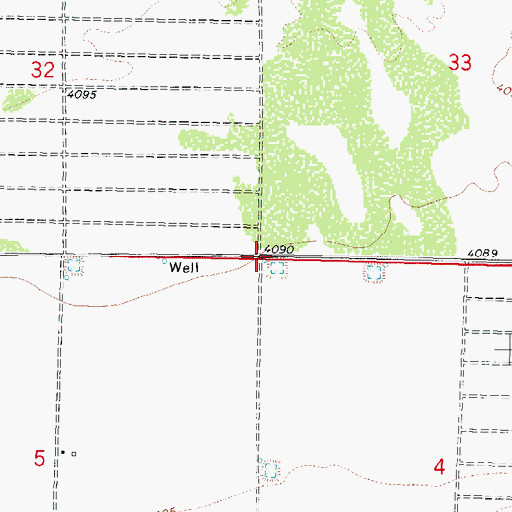 Topographic Map of 10256 Well, NM