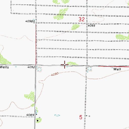 Topographic Map of 10260 Water Well, NM