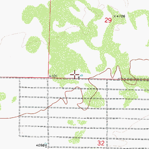 Topographic Map of 10099 Water Well, NM
