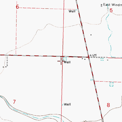 Topographic Map of 10364 Water Well, NM