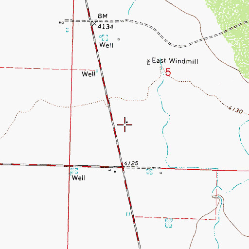Topographic Map of 00897 Water Well, NM