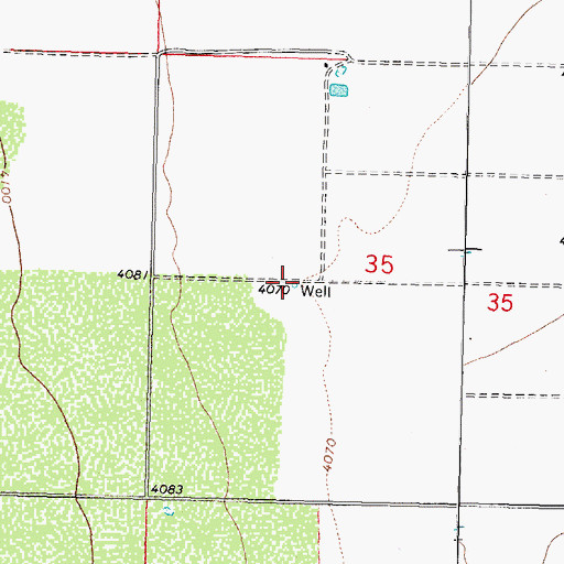 Topographic Map of 00925 Water Well, NM
