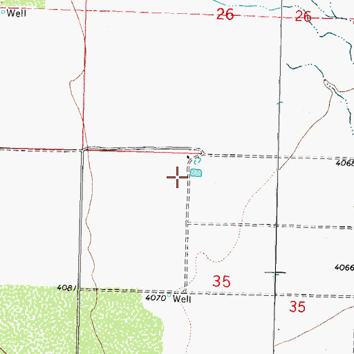 Topographic Map of 10380 Water Well, NM