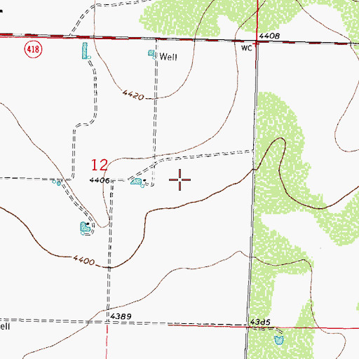 Topographic Map of 00590 Water Well, NM