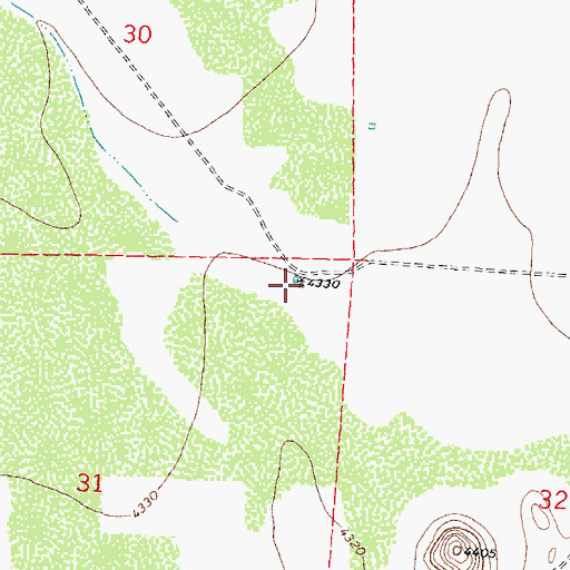 Topographic Map of 00574 Water Well, NM
