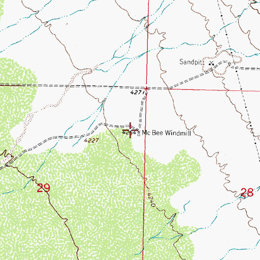 Topographic Map of 00811 Water Well, NM
