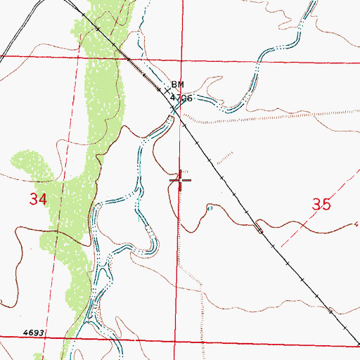 Topographic Map of 10033 Water Well, NM
