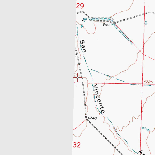 Topographic Map of 01292 Water Well, NM