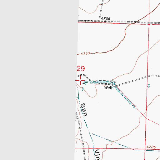 Topographic Map of 10032 Water Well, NM